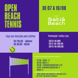 5º Open de Beach Tennis Arena Sabiá Beach - Uberlândia - Mista D