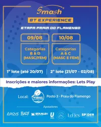 Smash BT Experience - Etapa Praia do Flamengo (Posto 3) - C - INICIANTE QUE JOGA (Masc)