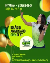 Bolão de aniversário Open de BT - Dupla Masculina Intermediária