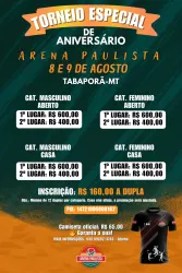 1ºANO DE ARENA PAULISTA - Aberto Feminino