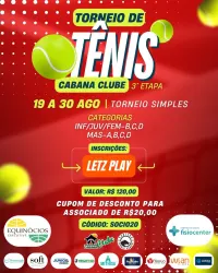 Circuito de Tênis Cabana Clube - 3ª Etapa 2025 - CATEGORIA C