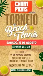 1º OPEN BEACH TENNIS - CHAMPIONS 