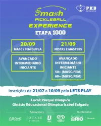 Smash Pickleball EXPERIENCE - Etapa 1000 - Master 40+ Masculino
