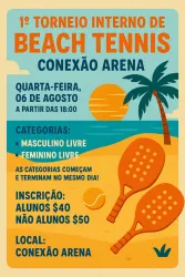 1º TORNEIO INTERNO DE BEACH TENNIS  - MASCULINO LIVRE