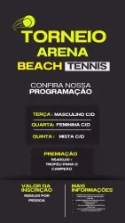 Torneio Arena Beach Tennis - MASCULINO C/D