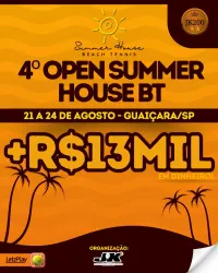 4º OPEN BEACH TENNIS SUMMER HOUSE JK200 - MISTA 60+ (soma de idades)