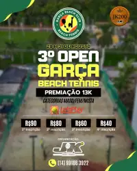 3º OPEN GARÇA BEACH TENNIS JK200 - FEMININA INICIANTE