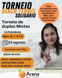 BEACH TENNIS SOLIDÁRIO  - DUPLA MISTA C