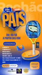 Rachão Dia dos Pais com Sol e Areia - Pai e Filho/Filha acima de 12 anos