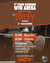 RANKING BEACH TENNIS WTC ARENA - 2ª ETAPA BY BIFFY HOUSE - FEMININO INTERMEDIÁRIO (C)