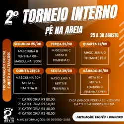 2. Torneio Interno Pé na Areia!!  - DUPLA MASCULINA A
