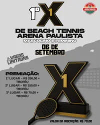 Primeiro X1 de Beach Tennis Arena Paulista - X1 Masculino