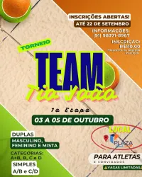 Torneio Team Tio João 1ª Etapa - Masculina Simples C/D