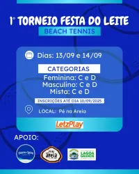 1º TORNEIO INTERNO DE BEACH TENNIS DA FESTA DO LEITE - DUPLA MASCULINA C