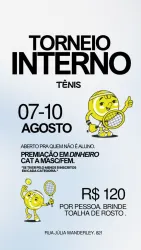 4ª TORNEIO INTERNO TÊNIS - MASC ESTREANTES 