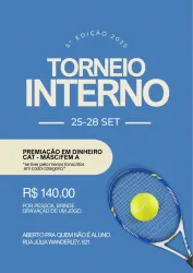 5ª TORNEIO INTERNO TÊNIS - MASC ESTREANTES 
