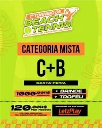 I Torneio de Beach Tenis do Complexo Esportivo Oliveira - Dupla Mista - C+B