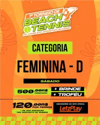 I Torneio de Beach Tenis do Complexo Esportivo Oliveira - DUPLA FEMININA D