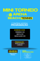 MINI TORNEIO ARENA BEACH TENNIS - MASCULINO C/D