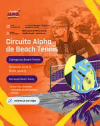 Circuito Alpha de Beach Tennis - DUPLA FEMININA D
