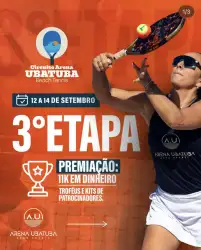 3ª Etapa Circuito Arena Ubatuba de Beach Tennis 2025 -  Sub 12