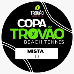 4ª Copa Trovão de Beach Tennis - D, C, 30+ e Mista - Mista D