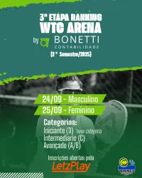 RANKING BEACH TENNIS WTC ARENA - 3ª ETAPA BY BONETTI CONTABILIDADE ✍🏻 - FEMININO INTERMEDIÁRIO (C)