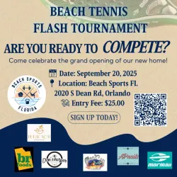 FLASH TOUR BEACH TENNIS BSF (ORLANDO) - Men Open 4 pm