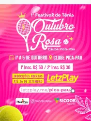 1º FESTIVAL DE TÊNIS OUTUBRO ROSA - FEMININO INICIANTE * - Tênis 