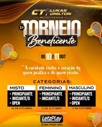 1° Torneio Beneficente - CT Lukas Onilton - Dupla Masculina - OPEN