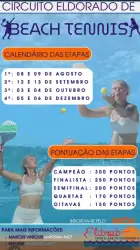 CIRCUITO ELDORADO DE BEACH TENNIS (3ª ETAPA) - FEMININA D