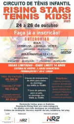 CIRCUITO RISING STARS 3a. ETAPA - BOLA AMARELA 14 ANOS AVANÇADO MASCULINO