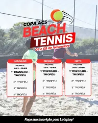 2ª COPA ACS BEACH TENNIS - Dupla Masculina - INICIANTE