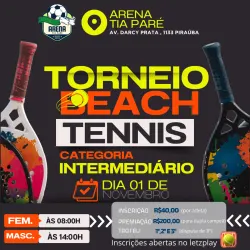 Torneio de beach tennis intermediário 1º de novembro