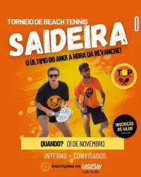 Torneio Saideira Top Tenis & Beach - Feminina Iniciante