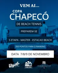 COPA CHAPECÓ - 5 ETAPA - ESTACÃO BEACH - 07 a 09 DE NOVEMBRO DE 2025 - DUPLA MISTA C