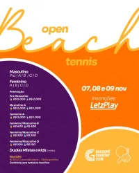 1. ABERTO DE BEACH TÊNNIS GUAXUPÉ COUNTRY CLUB - GCC 2025 - DUPLA FEMININA A