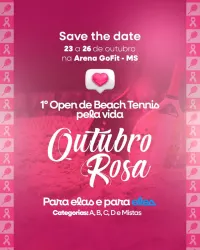 1º Torneio de BEACH TENNIS Pela Vida - Outubro Rosa - C Masculina
