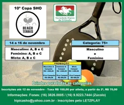 10 Copa Sho de Beach Tennis  - Feminino A/Pro
