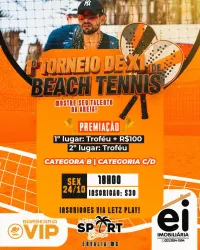1• torneio de X1 de BEACH TENNIS  - Masculino C/D