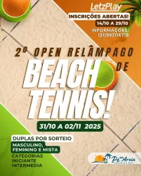 2º Open Relâmpago de Beach Tênis - Pé na Areia - DUPLA MISTA INTERMEDIÁRIA