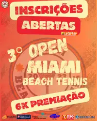 3º OPEN MIAMI BEACH TENNIS - MASCULINO OPEN