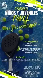 Padel Niños y Juveniles Noviembre 2025