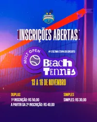 IV ETAPA CIRCUITO MULT OPEN DE BEACHTENNIS - DUPLA MASCULINA D