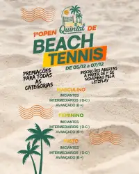 1º OPEN QUINTAL DE BEACH TENNIS - Dupla Feminina - INTERMEDIÁRIO