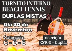 TORNEIO INTERNO DE BEACH TENNIS - DUPLAS MISTAS - MISTA D/E
