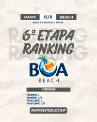 6ª Etapa Ranking Arena Boa Beach