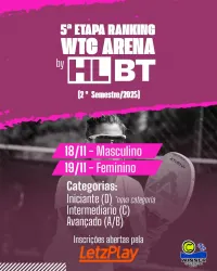 RANKING BEACH TENNIS WTC ARENA - 5ª ETAPA BY HLBT 🥎 - FEMININO INTERMEDIÁRIO (C)