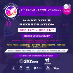 9th Beach Tennis Orlando Open - 13. Beginner Mixed - Sunday 11am