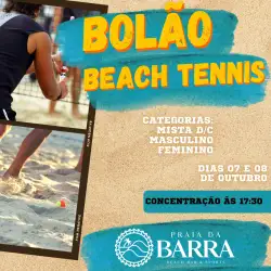 BOLÃO - BEACH TENNIS - Dupla Mista - LIVRE
